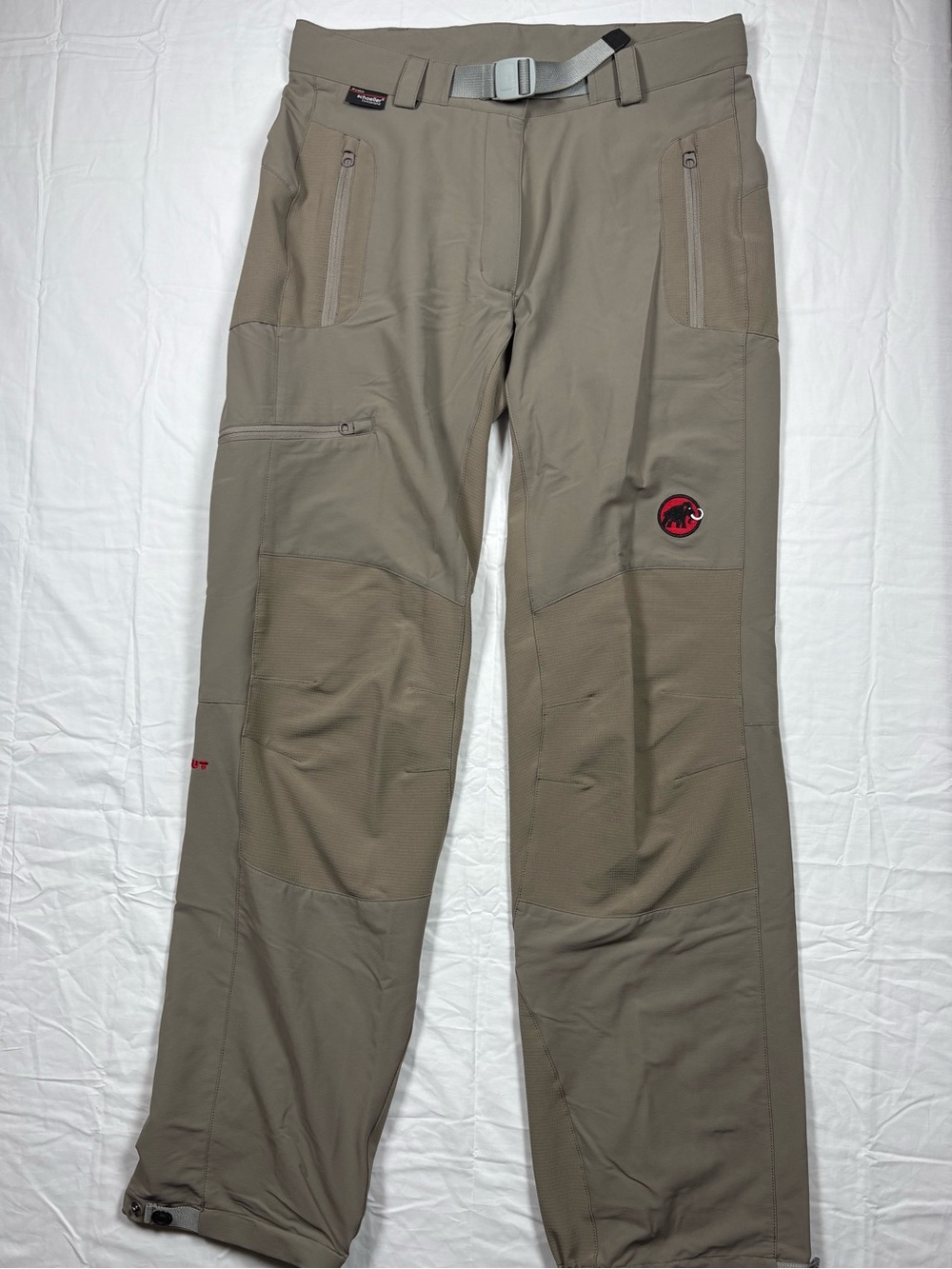 Mammut Woman’s Tan Technical Cargo Pants with Integrated Belt
